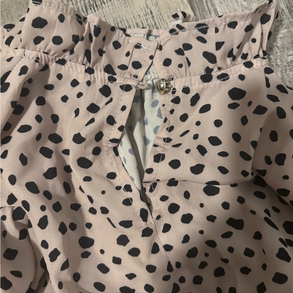 Polka Dot Ruffle Blouse - Picture 3 of 3